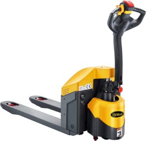 apollolift 48" x27" full electric pallet jack with emergency key switch 3300lbs capacity pallet truck for narrow space