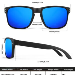 KALIYADI Polarized Sunglasses for Men Women, Mens Sunglasses Polarized UV Protection, Vintage Sun Glasses for Fishing Running Driving (3 pack)