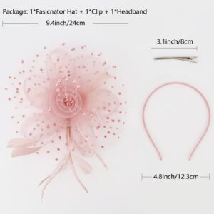 Fascinators Hats for Women Flower Tea Party Hats for Women Fascinator Headband and Clip Kentucky Derby Hats for Women