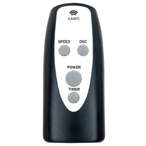 Replacement Remote Control for Lasko 2033667 2033667A M16950 M18950 S18961 S18635 U35115 U35120 2510 2511 2711 T38301 T32200 T36211 T37900 T38305 Oscillating Tower Fan