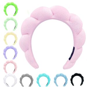 Blithetree Skincare Headband Spa Headband for Washing Face, Soft Preppy Makeup Headband for Face Washing, Skin Care Face Wash Headband Makeup Headbands for Women (Pink)