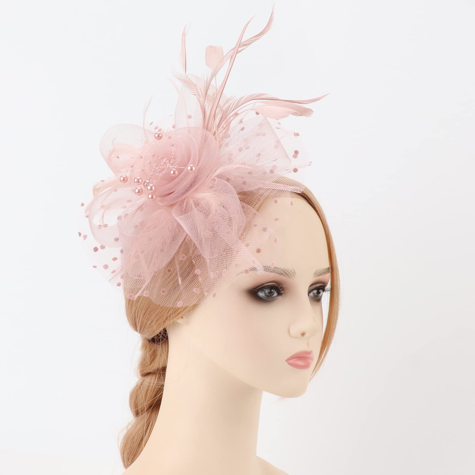 Fascinators Hats for Women Flower Tea Party Hats for Women Fascinator Headband and Clip Kentucky Derby Hats for Women