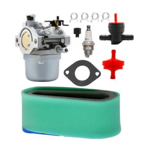 Hoypeyfiy Carburetor Air Filter Spark Plug Kit replacement for BS lawnmover 799728 498027 494502 495706 494392 498134 499161 498231 496592 lawn mower replace 799728 498027 499161 498231 494502