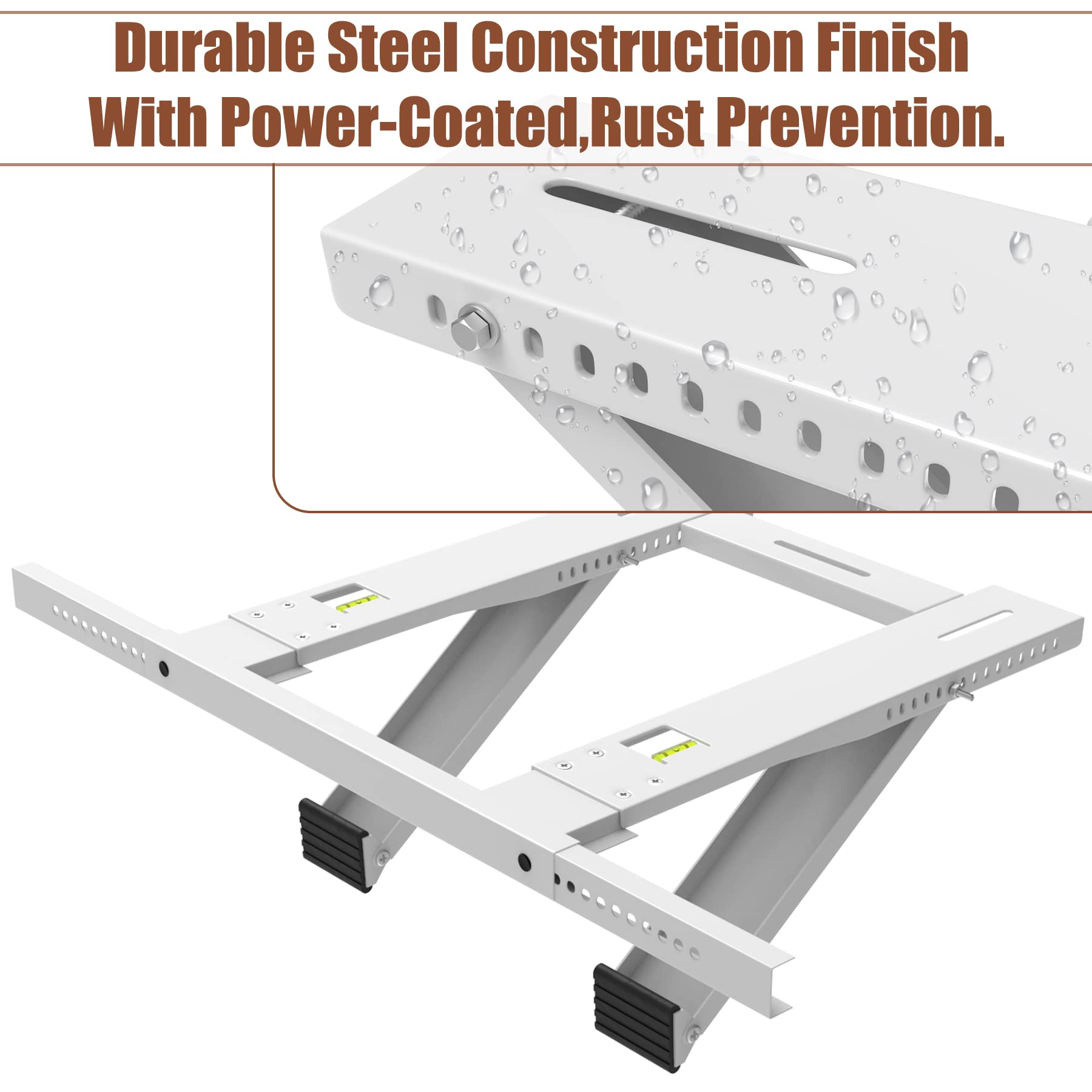 BJADE'S Window Air Conditioner Bracket No Drilling,Window AC Support Bracket,Universal A/C Units Mounting Brackets,Up to 200 lbs.Fits Single Or Double Hung Windows