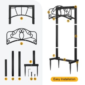 Shomextol Garden Hose Holder -Upgraded Hose Holder Holds,Freestanding Heavy Duty Hose Hanger,Sturdy Hose Stand and Hose Storage for Lawn & Yard,Black(Butterfly-Style)