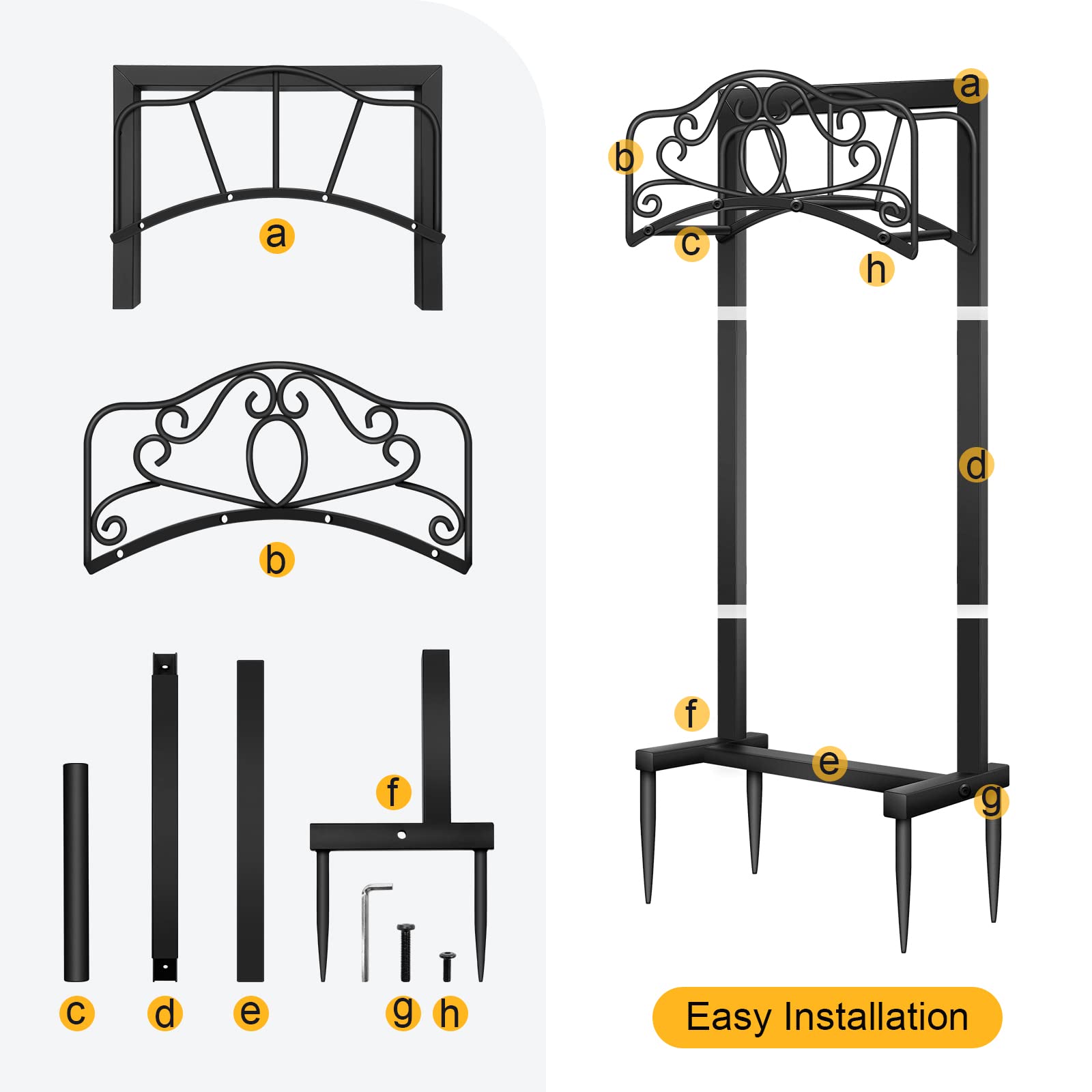 Shomextol Garden Hose Holder -Upgraded Hose Holder Holds,Freestanding Heavy Duty Hose Hanger,Sturdy Hose Stand and Hose Storage for Lawn & Yard,Black(Butterfly-Style)