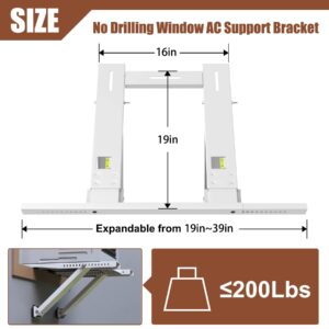 BJADE'S Window Air Conditioner Bracket No Drilling,Window AC Support Bracket,Universal A/C Units Mounting Brackets,Up to 200 lbs.Fits Single Or Double Hung Windows