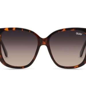 Quay - Womens Sunglasses, Polarized Square Lenses with UV Protection, Oversized Sunglasses (Ever After, Tortoise)