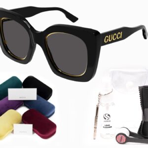 Gucci GG1151S Designer Cat Eye Shape Sunglasses: Cat Eye Frame Eyewear with Non-Polarized Lenses - Epitome of Luxury and Style