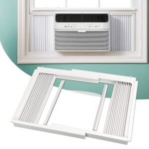 flehomo window air conditioner side panels with frame, adjustable insulation ac side panel for 5,000 btu window ac unit, frame included