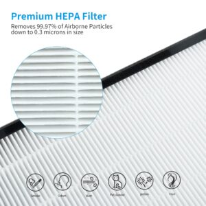 FCFMY 2 Packs 3-in-1 Blue Ultra-Filter Air Filter for Okaysou Airmax 8L Purifier with H13 Grade True HEPA Replacment Filter