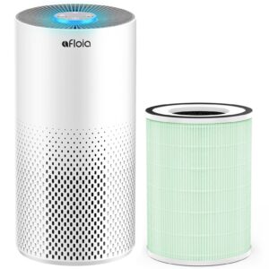 Afloia Air Purifiers for Home Bedroom Large Room Up to 1076 Ft², Kilo White, Afloia Toxin Remover Filter for Kilo, 1 Pack