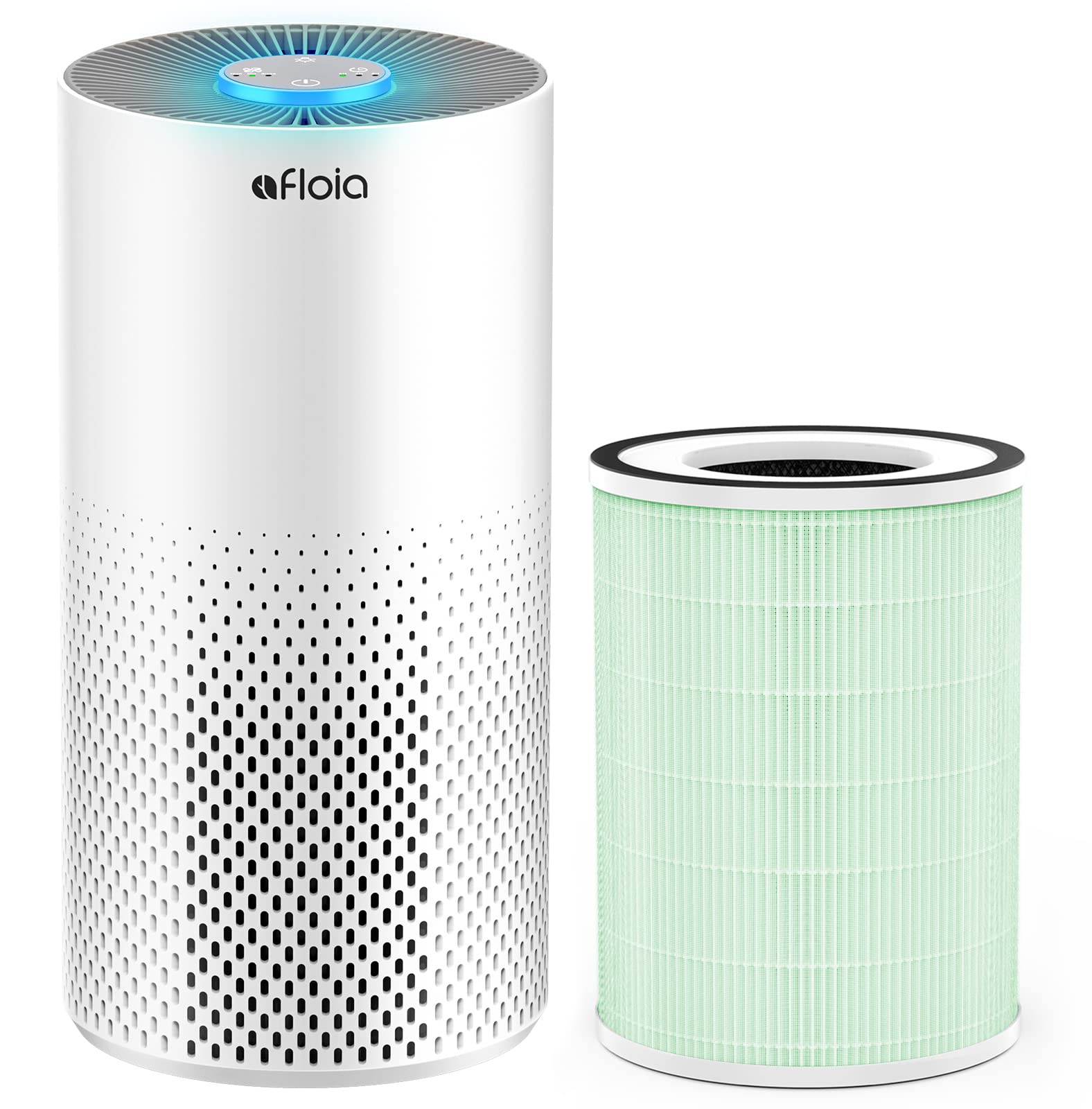 Afloia Air Purifiers for Home Bedroom Large Room Up to 1076 Ft², Kilo White, Afloia Toxin Remover Filter for Kilo, 1 Pack