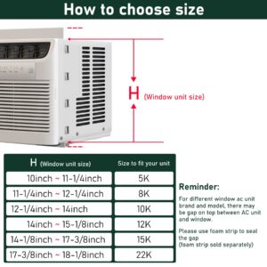 Flehomo Window Air Conditioner Side Panels with Frame, Adjustable Insulation AC Side Panel for 5,000 BTU Window AC Unit, Frame Included