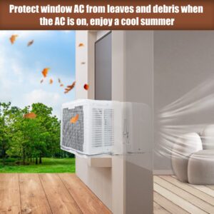 BJADE'S Window AC Cover for U-Shaped Window Air Conditioner Unit,Mesh Design Outdoor AC Covers,Dustproof & Windproof Outside Window AC Protection Cover