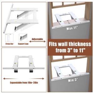 BJADE'S Window Air Conditioner Bracket No Drilling,Window AC Support Bracket,Universal A/C Units Mounting Brackets,Up to 200 lbs.Fits Single Or Double Hung Windows