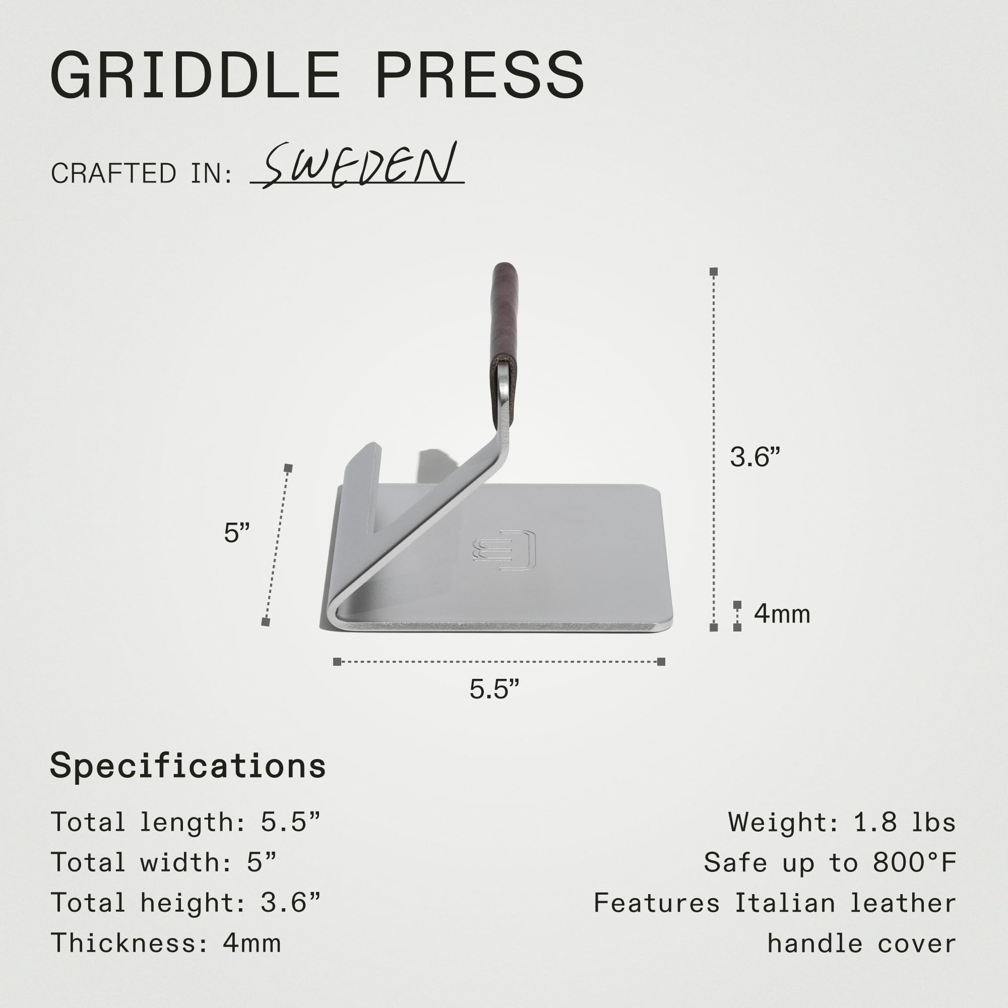 Made In Cookware - Stainless Steel Grill Press - Crafted in Sweden