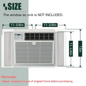 Flehomo Window Air Conditioner Side Panels with Frame, Adjustable Insulation AC Side Panel for 5,000 BTU Window AC Unit, Frame Included