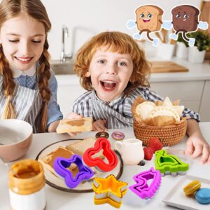 Sandwich Cutter for Kids, BANIC 26pcs Sandwich Cutter and Sealer Set, Uncrustables Maker,Crustless Sandwich Cutter Shapes for Girls Boys, Lunch & Bento Box Accessories,Bread Cookie Cutters for kids