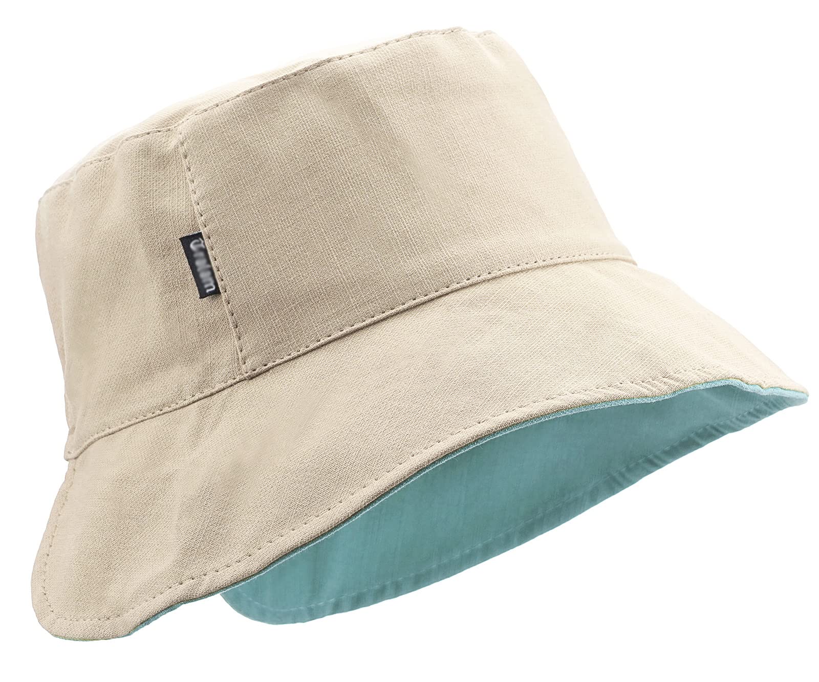 Taidor Ponytail Sun Bucket Hats for Women Beach Cap Fisherman Hat Beige