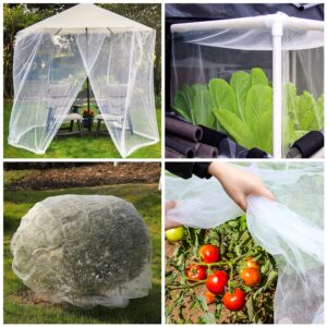 10 * 50FT Garden Mesh Netting Barrier, Ultra Fine Plant Netting for Garden Protection, Garden Net Fruit Tree Netting for Vegetable Blueberry Bushes Plant Row Cover Screen Protection