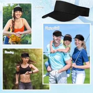 36 Pack Sun Visor Caps Adjustable Sports Athletic Cap UV Protection Sun Visor Hat for Men Women Tennis Running Golf(Black)