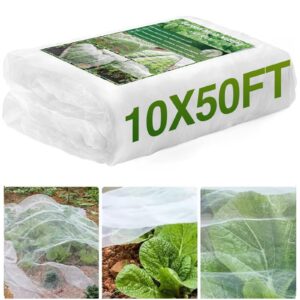 10 * 50ft garden mesh netting barrier, ultra fine plant netting for garden protection, garden net fruit tree netting for vegetable blueberry bushes plant row cover screen protection