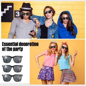 Umigy 50 Pack Sunglasses Bulk Neon Vintage Retro Sunglasses Party Sunglasses Classic Shades Eyewear for Adult Party Favors(Black)