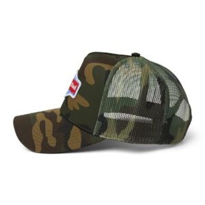 Happy Dad Trucker Hat, Camo, Trendy Mens Hats with Breathable Mesh Back, Adjustable Snap Closure, Birthday Gifts for Men and Women, Snapback Cap