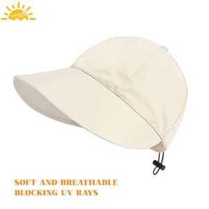 Sun Hats for Women, Summer Beach Sun Hat for Women Wide Brim Visor Fedora Cap UPF50+