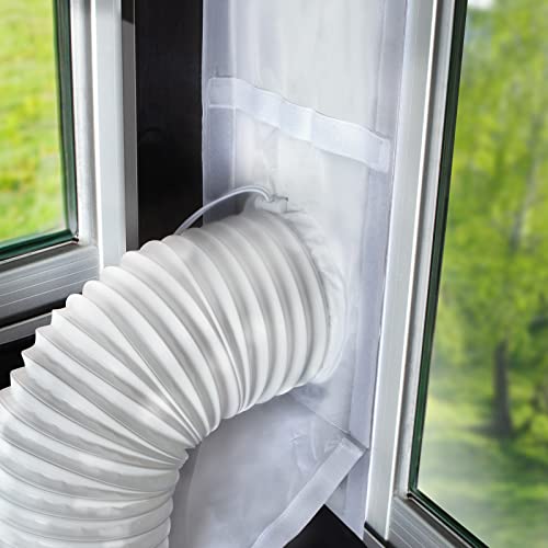 Loviga Portable AC Window Seal Kit Vent Kit, 100% Sealing Waterproof Universal Window Seal for Portable Air Conditioner, No Need for Drilling-25x62~92cm