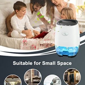 Dehumidifiers:Portable Dehumidifier for Home, Bedroom, Bathroom 35OZ Small Dehumidifiers Mini dehumidifier with Auto Shut-off, 7 Colors Night Lights, Ultra Quiet for Closet RV Office