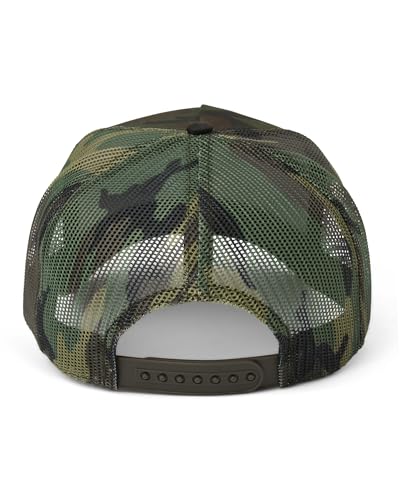 Happy Dad Trucker Hat, Camo, Trendy Mens Hats with Breathable Mesh Back, Adjustable Snap Closure, Birthday Gifts for Men and Women, Snapback Cap