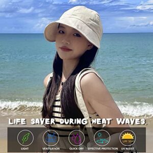 Sun Hats for Women, Summer Beach Sun Hat for Women Wide Brim Visor Fedora Cap UPF50+