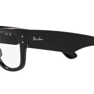 Ray-Ban RX0840V Mega Wayfarer Square Prescription Eyewear Frames, Black/Demo Lens, 51 mm