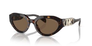 michael kors empire oval mk 2192 dark tortoise/brown 53/20/140 women sunglasses