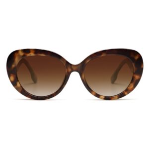 sojos retro cat eye polarized sunglasses womens vintage shades trendy designer sun glasses uv protection sj2261 with tortoise/brown lens