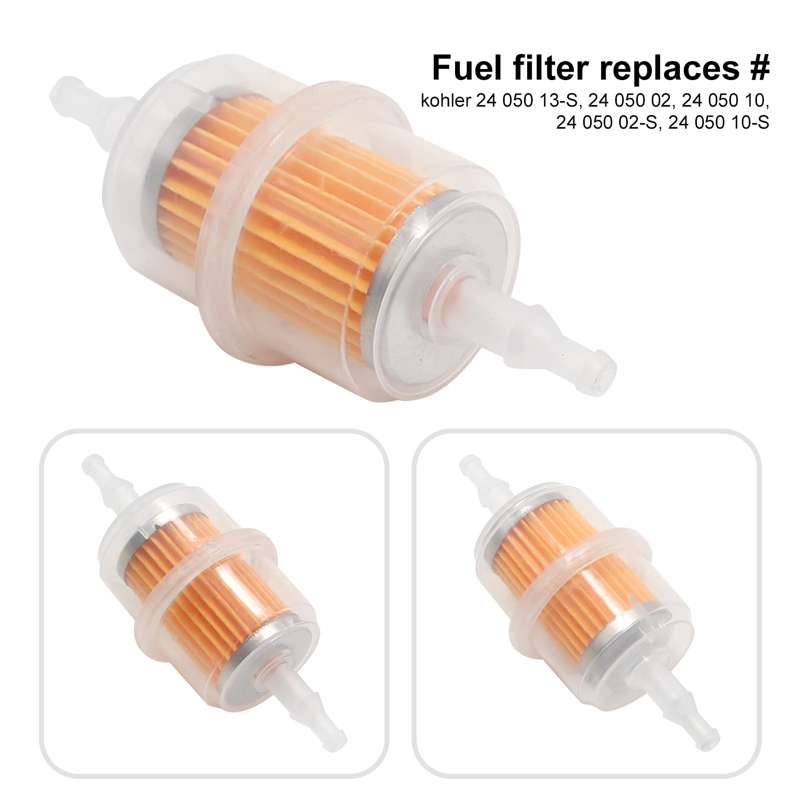 laffoonparts 32 083 09-S Air Filter + 24 393 04-S Fuel Pump Replacement for Kohler KT610 KT620 KT715 KT725 KT730 KT735 KT740 KT745 19HP-26HP 7000 Series Lawn Mower w/32 083 10-S Pre Cleaner