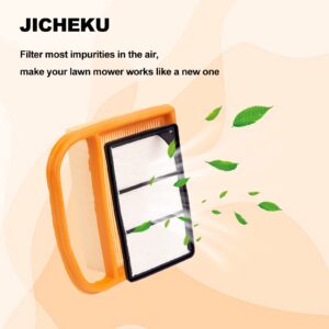 JICHEKU 4238 141 0300 Air Filter with 4238-140-1800 Pre Cleaner Compatible with 4238 140 4401 42381410300B Stihl TS410 TS420 TS410Z TS420Z TS480 TS500i Concrete Cutoff Saw Lawn Mower (5Packs)