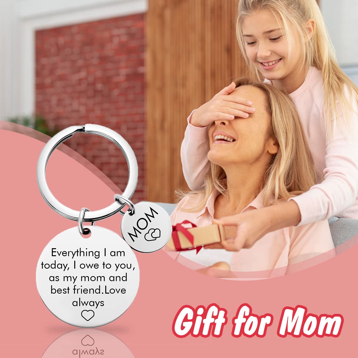 FINENIC Stocking Stuffers for women adults kids Gifts for Mom from Daughter Son, Grandma Gifts for Her,Mom Birthday Gifts for Women Wife. Keychain for mom mother.