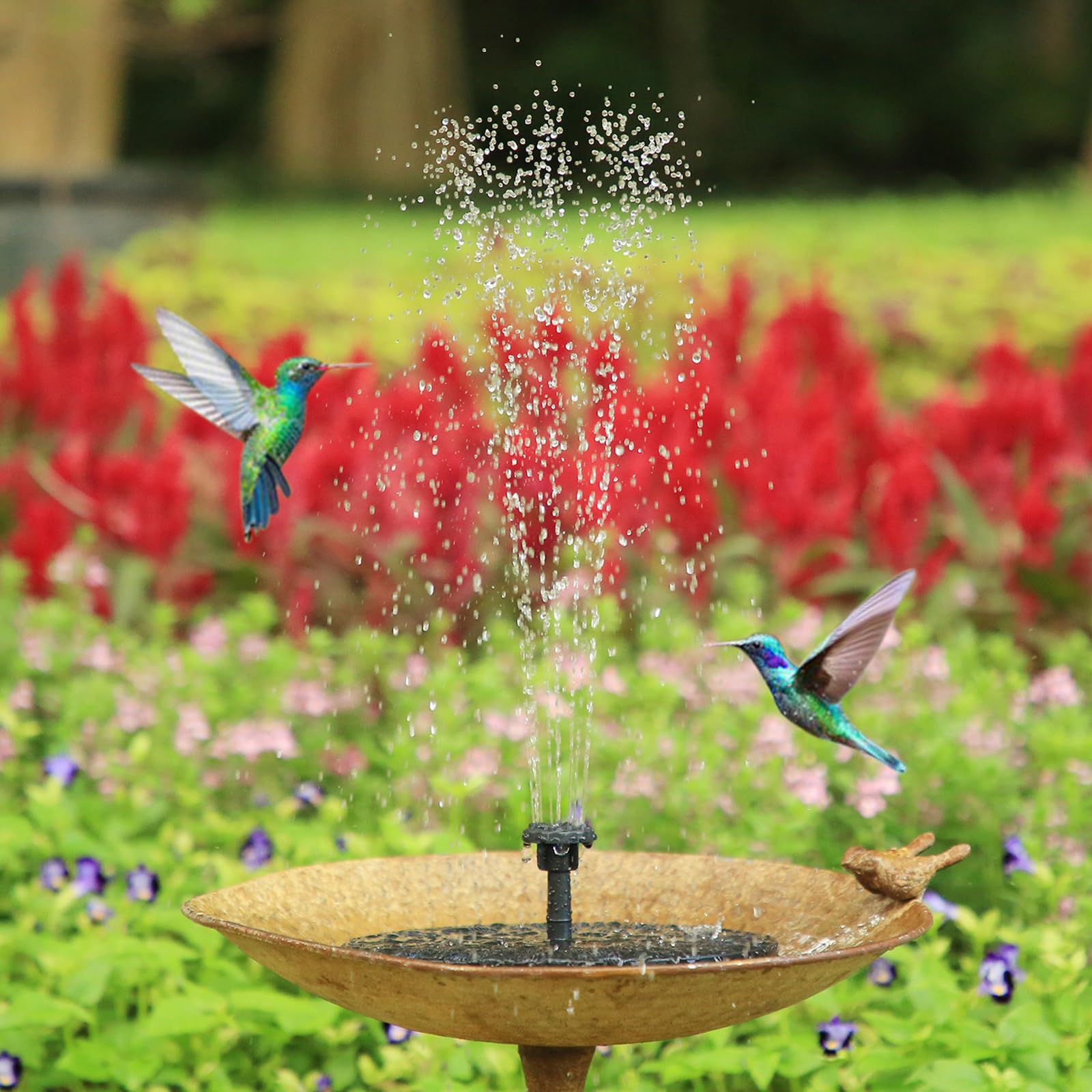 AISITIN Solar Fountain Pump 2024 Upgrade Solar Bird Bath Fountain with 6 Nozzles, 2.5W Solar Water Fountain for Bird Bath, Garden, Ponds, Pool, Fish Tank and Outdoor