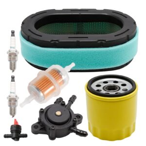 laffoonparts 32 083 09-s air filter + 24 393 04-s fuel pump replacement for kohler kt610 kt620 kt715 kt725 kt730 kt735 kt740 kt745 19hp-26hp 7000 series lawn mower w/32 083 10-s pre cleaner