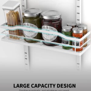 Moforoco White 9-Tier Over The Door Pantry Organizer, Pantry Organization And Storage, Metal Hanging Spice Rack Shelves Door, Home & Kitchen Essentials, Laundry Room Bathroom Organization