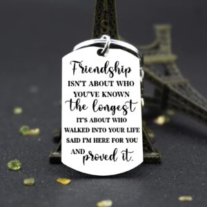 Friendship Gifts For Women Friends Best Friend BFF Bestie Gifts For Women Funny Keychain Gifts For True Friends Unique Friend Gifts For Girls Sister Bestie Female Birthday Christmas Gifts