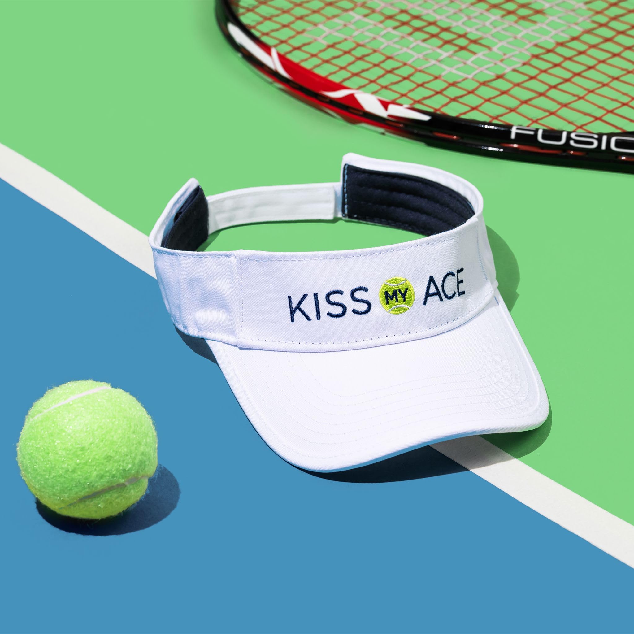 Funny Tennis Visor - Gift for Tennis Players White