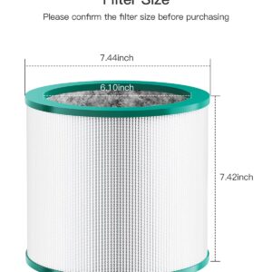 Dyson Air Purifier Filter Replacement, MORENTO Air Purifier Filter Replacement for Dyson Tower Purifier Pure Cool Link TP01, TP02, TP03, BP01, AM11, Compare to Part 968126-03 (2 Pack)