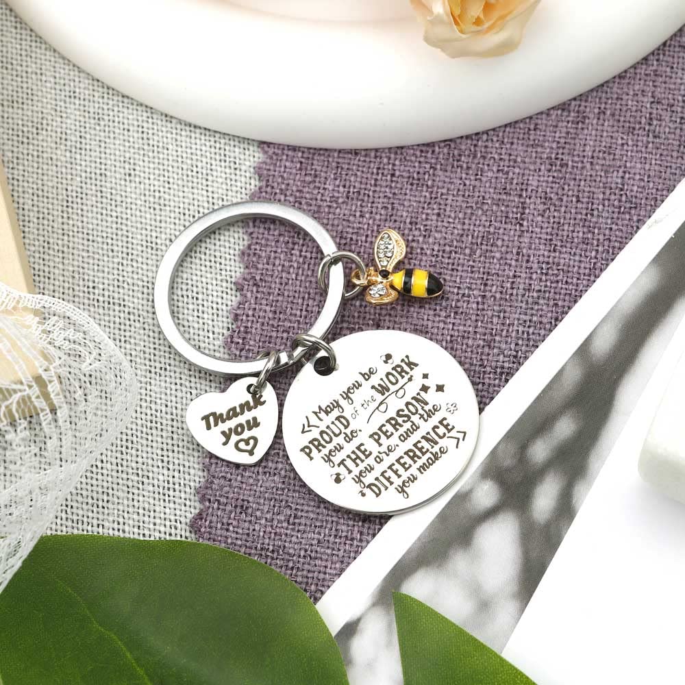 IFFMU Teacher Appreciation Gifts, Teacher Gifts, Teacher Gifts for Student, Retirement Gifts for Teacher, Cute Teacher Keychain, End of Year Teacher Gifts, Thank You Gifts for Teachers