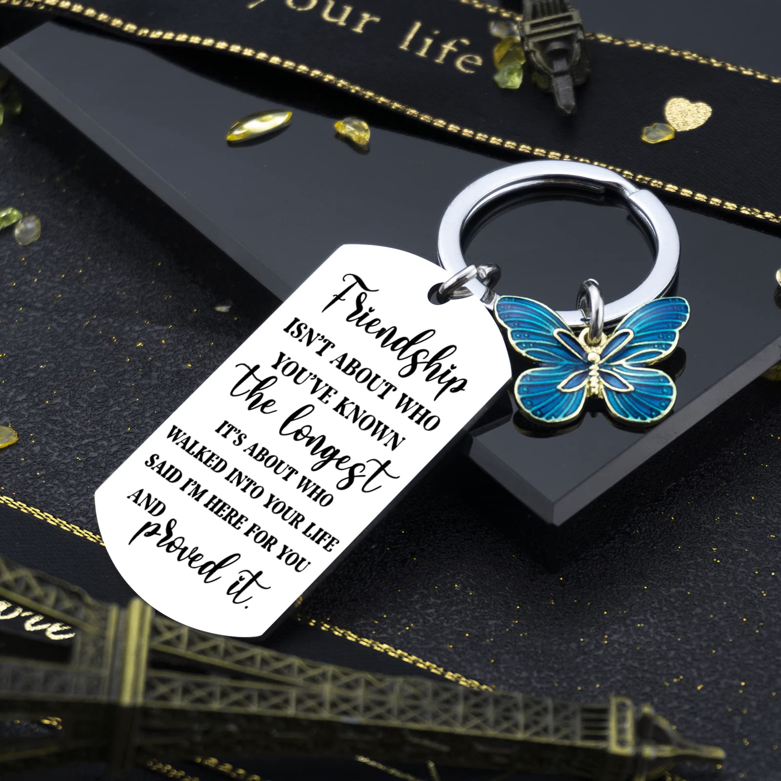 Friendship Gifts For Women Friends Best Friend BFF Bestie Gifts For Women Funny Keychain Gifts For True Friends Unique Friend Gifts For Girls Sister Bestie Female Birthday Christmas Gifts