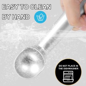 CUNSENR 7 inch Ice Cream Scoop - Professional Metal Ice Cream Scooper - Easy to Use & Clean - Non-Stick Aluminum Ice Cream Spoon - Lightweight Cookie Spoon - Scoop Ice Cream with Ease(Matt Sliver)