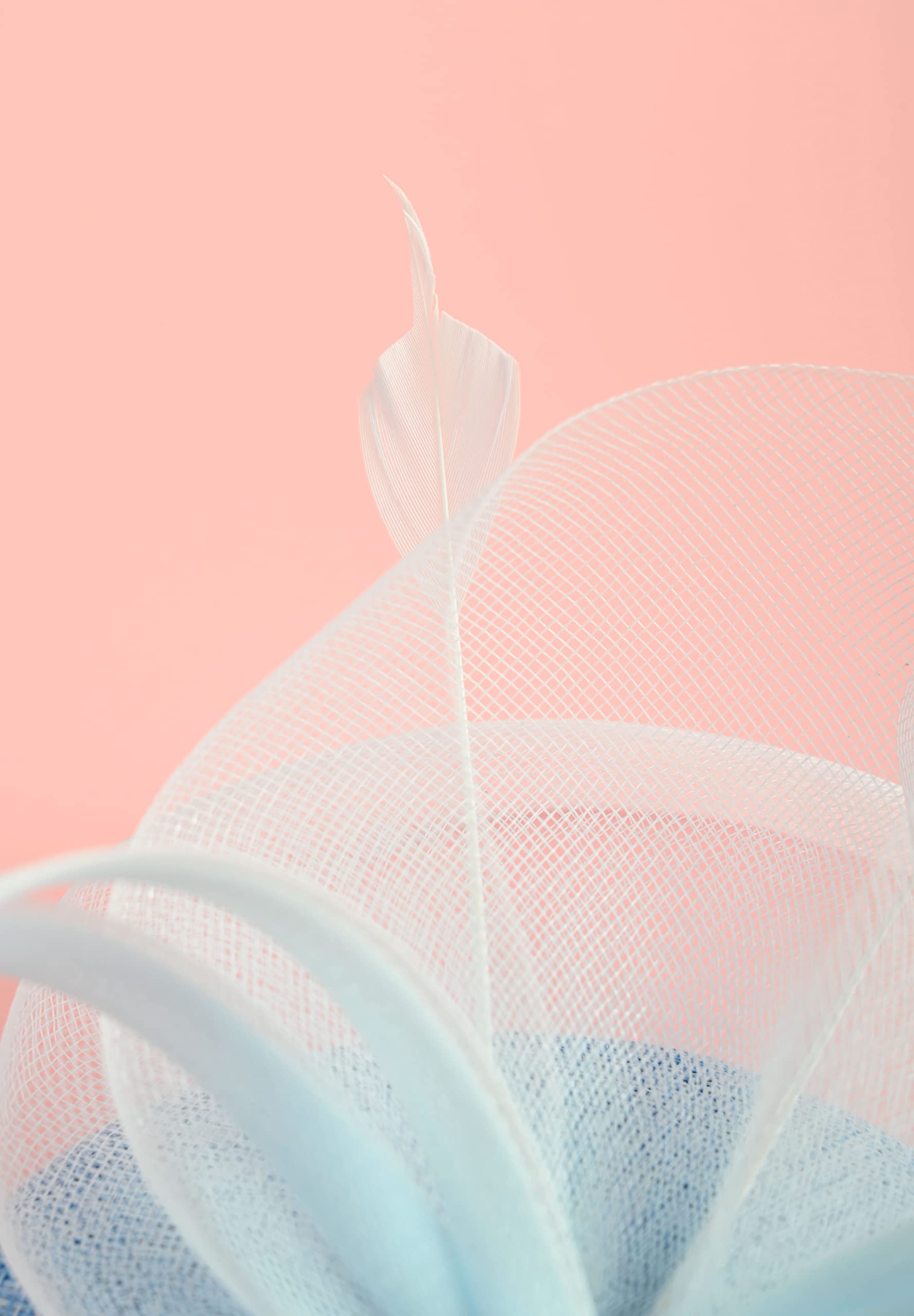 Zivyes Light Blue Tea Party Hat Feather Fascinators for Women Kentucky Derby Hats Wedding Church Pillbox Hat